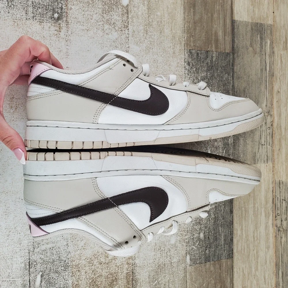 Nike Dunk Low Neapolitan Womens Shoes Sz 12 Light Beige White Leather Sneakers